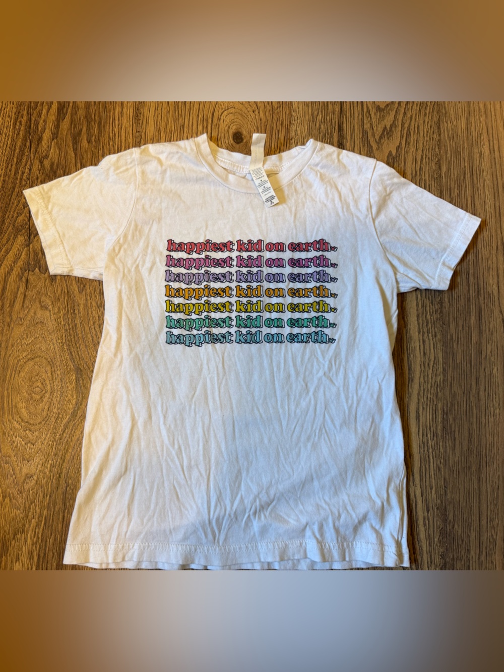 Happiest Kids On Earth white t- shirt for kids